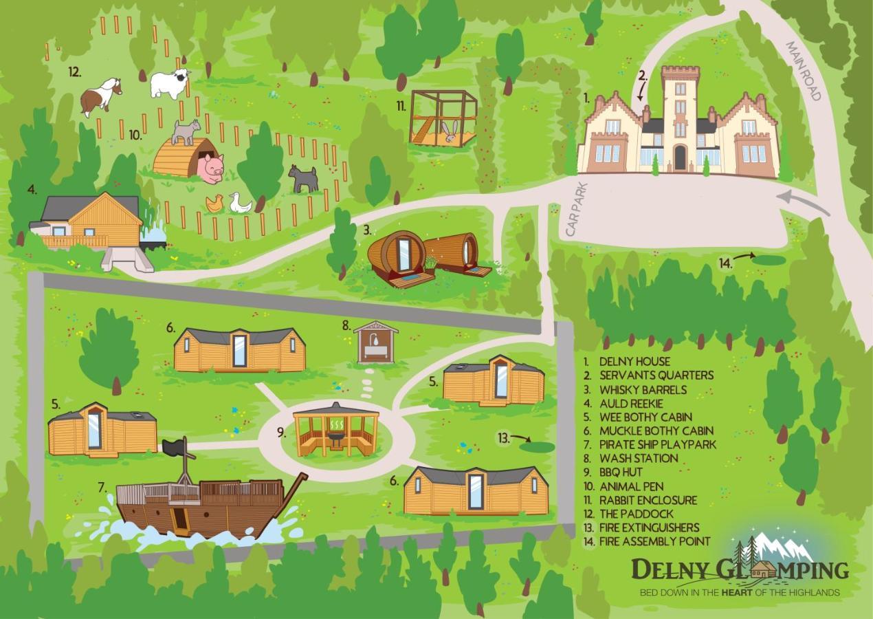 Delny Glamping Hotel Invergordon Bagian luar foto